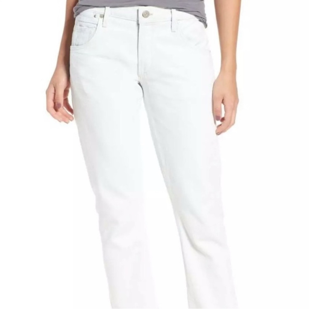Citizens of Humanity Emerson Mid-Rise Slim Boyfriend Jeans | White | Size 28